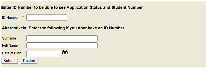 TUT ID number and alternative search